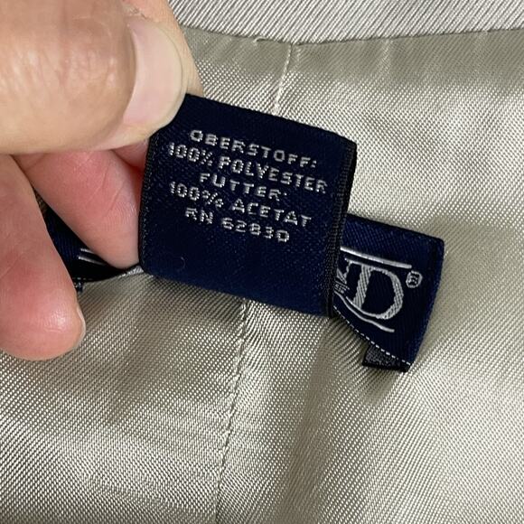 Vintage Lands End Jacket Womens 16 Beige Made In USA Minimal Classic Preppy - Picture 6 of 14